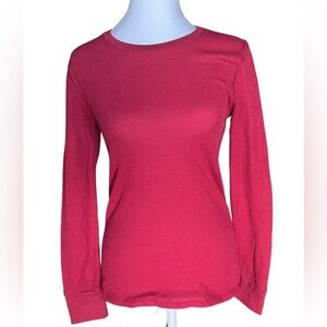 Active USA Women's Long Sleeve Thermal Top Maroon Size Medium